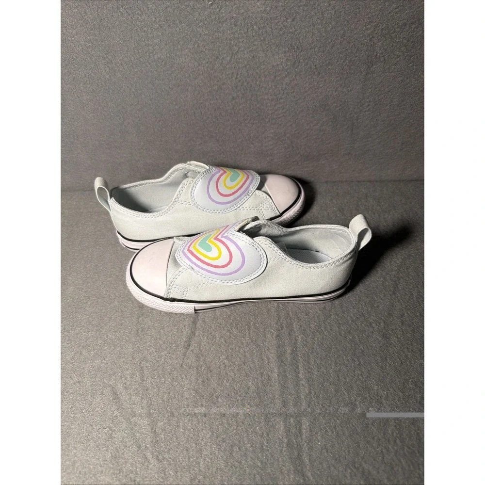 Converse CTAS One Strap OX Light Blue/Multi Toddler Girl's Sneakers-Sz 10
